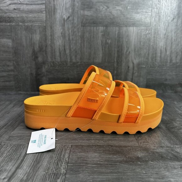 Reef Vista Hi Energy Women's size 8 Orange Cushion Comfort Sandals - Picture 1 of 8